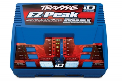 ez-peak plus 4-amp nimh/lipo fast charger with id™ auto battery identification (dual output)