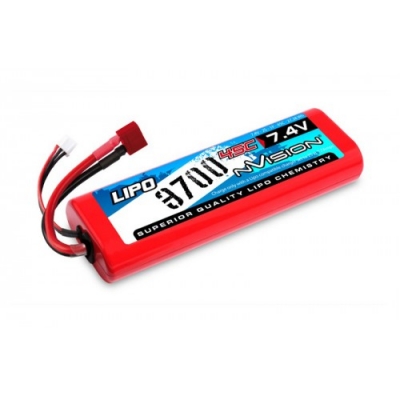 li-po 7.4v(2s) 3700mah 45c deans plug hard case stick