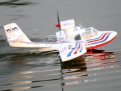 радиоуправляемый самолет art-tech coota с шасси для воды - 2.4g (21104)